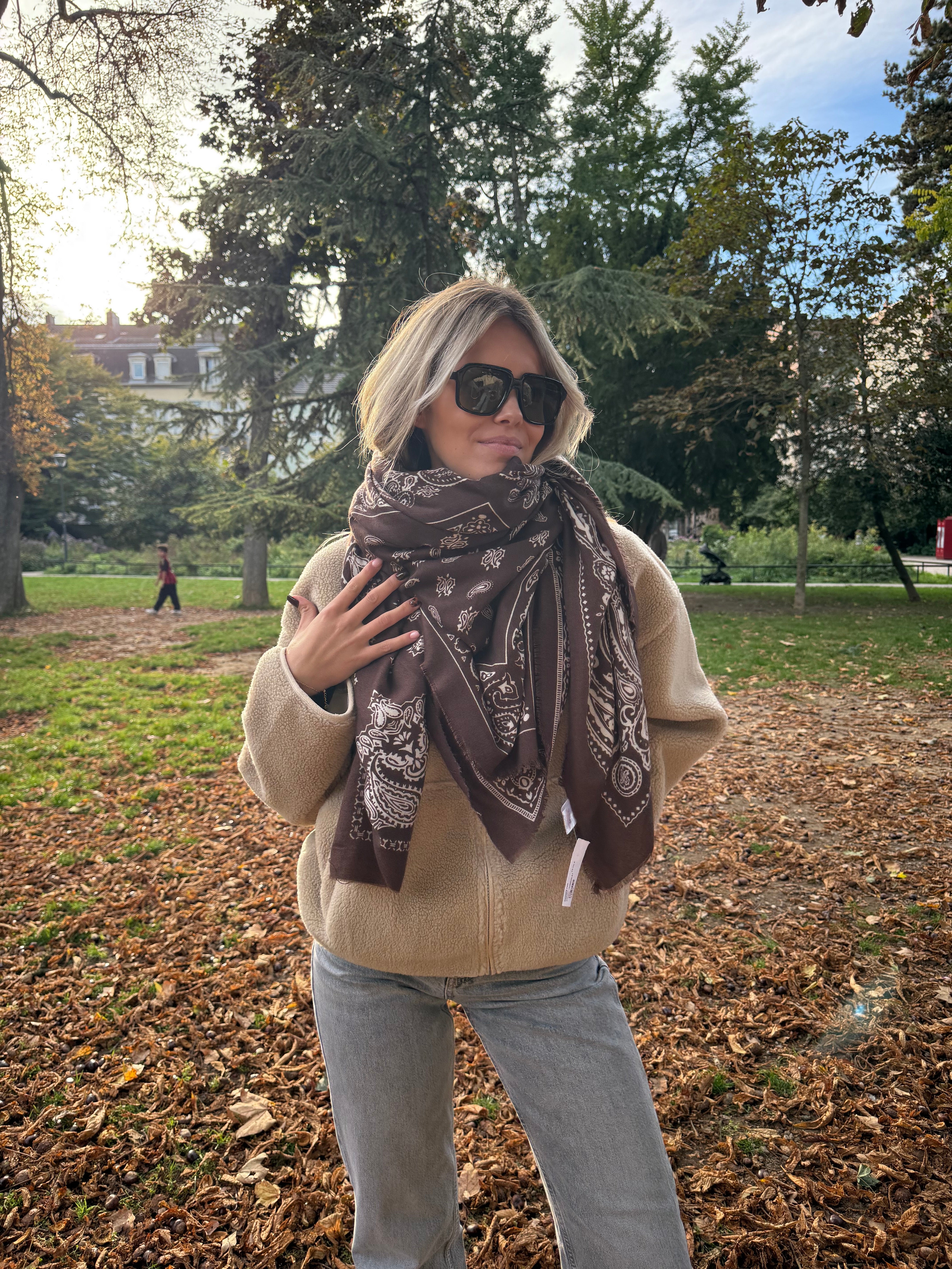 Écharpe BANDANA chocolat
