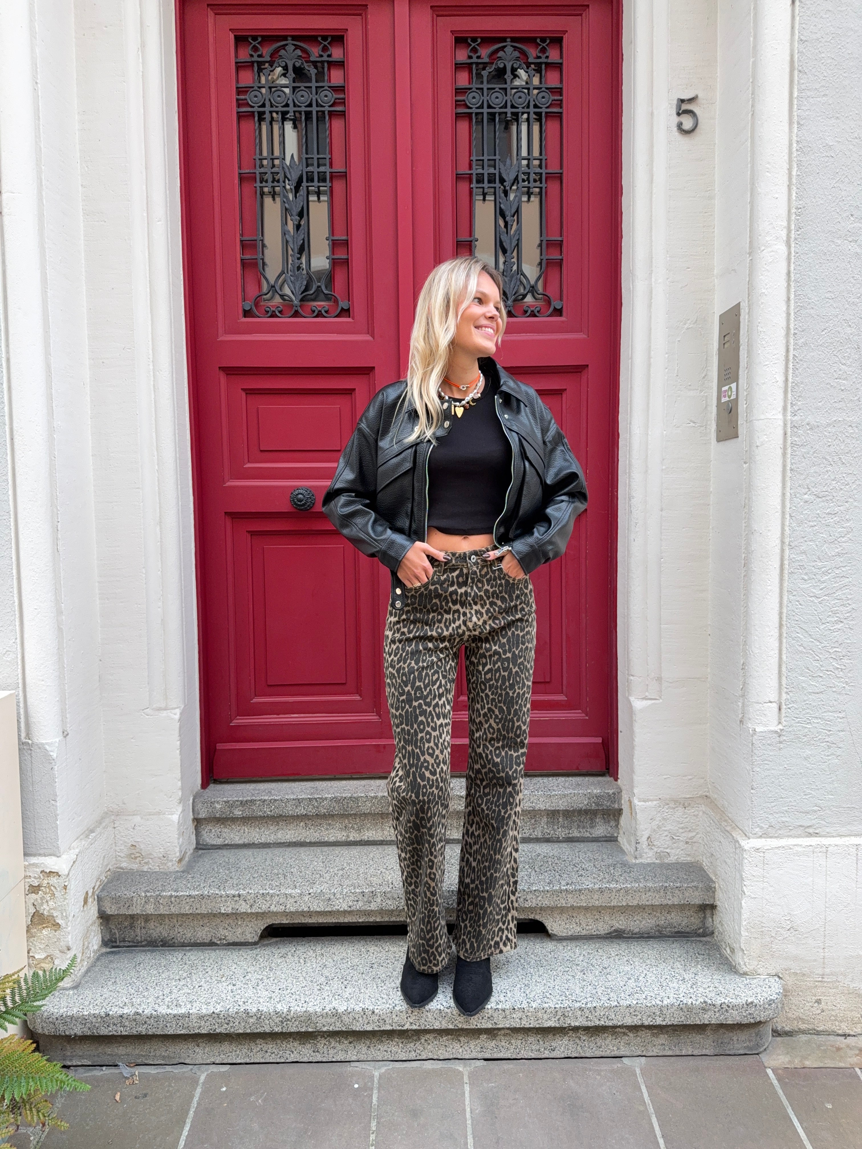 Jeans Sarah léopard