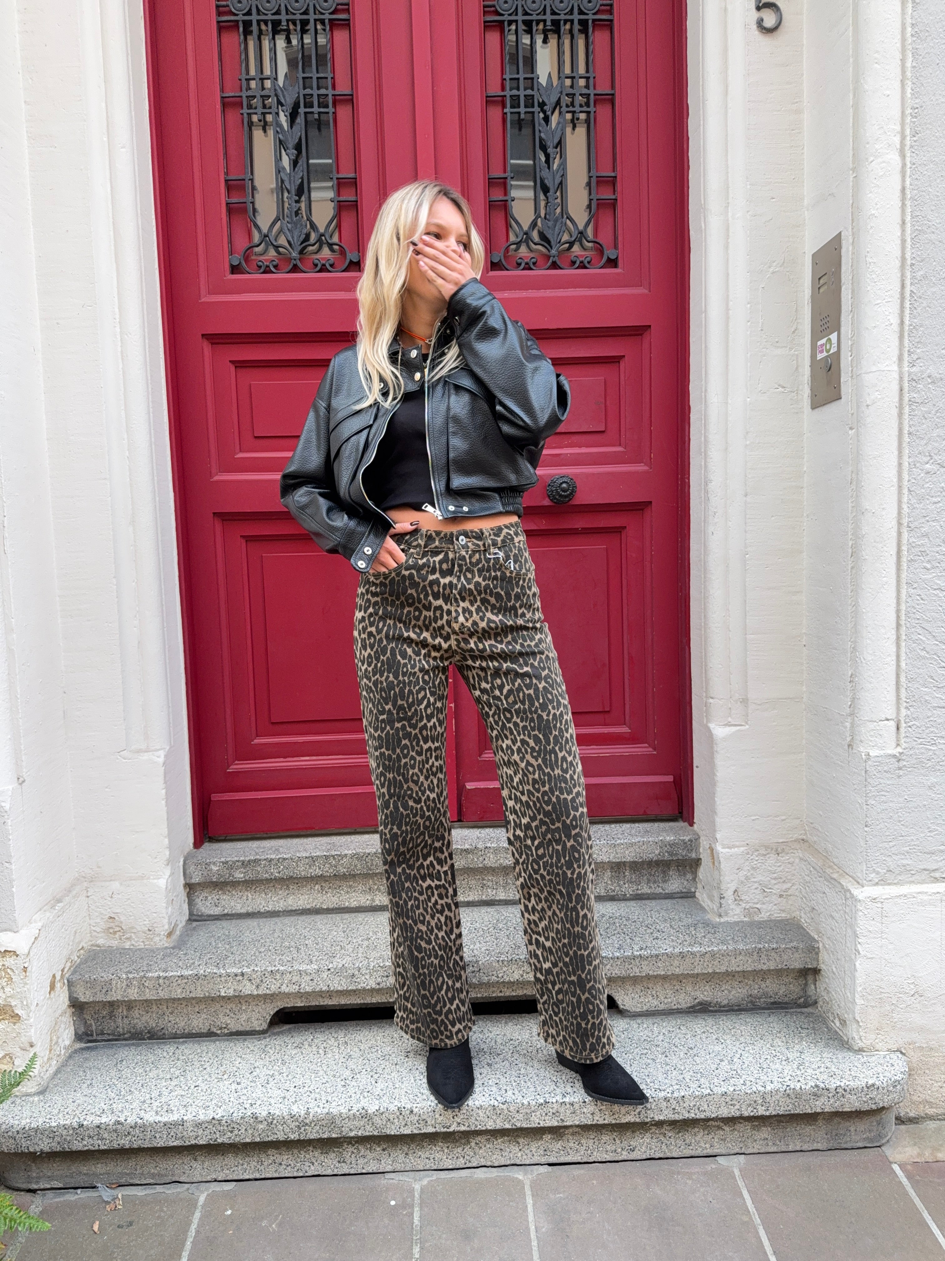 Jeans Sarah léopard