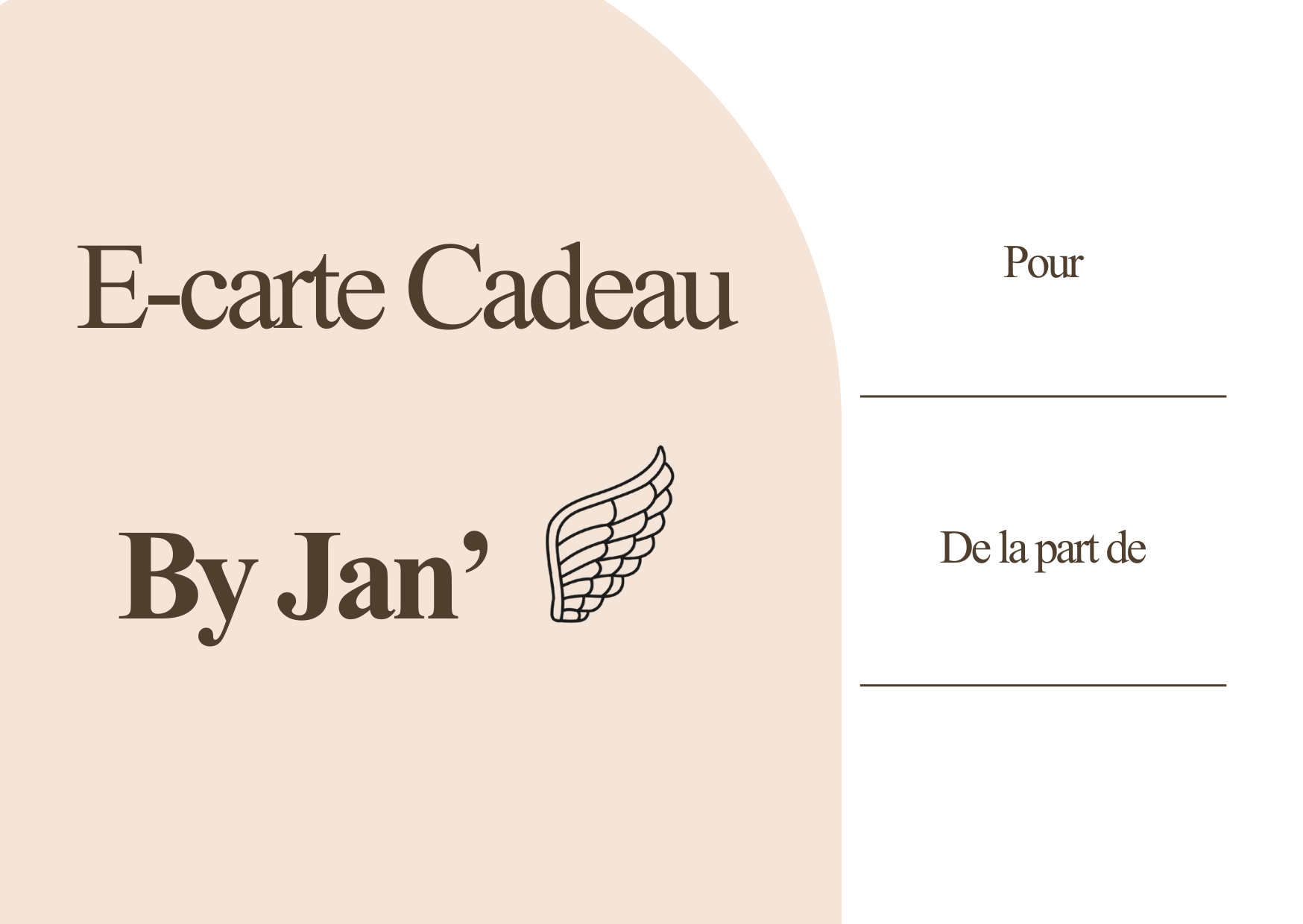 E-Carte cadeau By Jan’