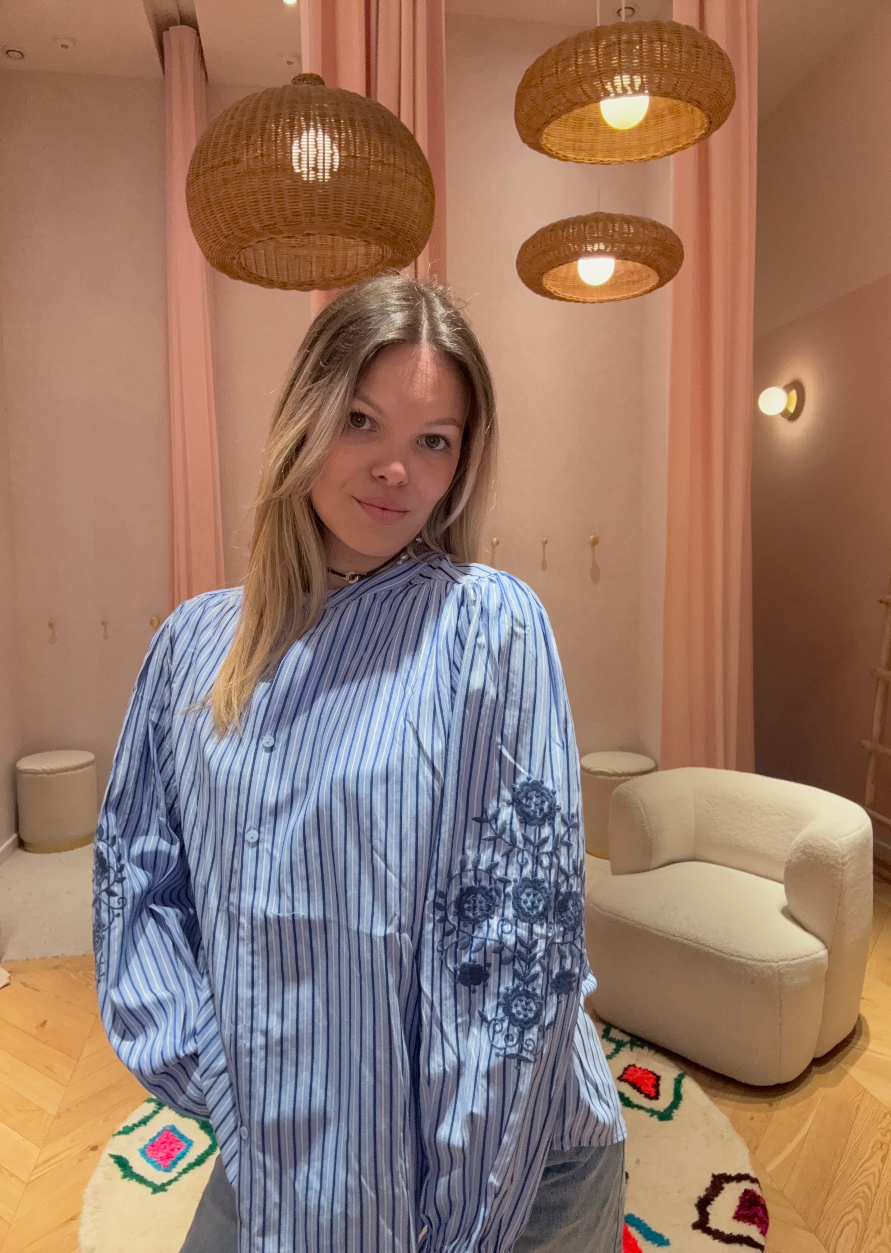 CHEMISE BLEU RAYE