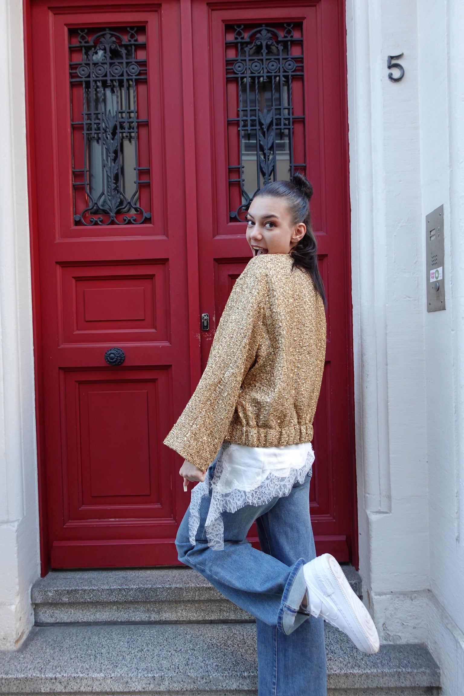 VESTE BOMBERS OVERSIZE BRILLAN